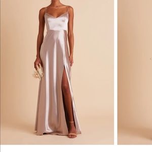 Birdy Grey jay satin dress in taupe / Size Small